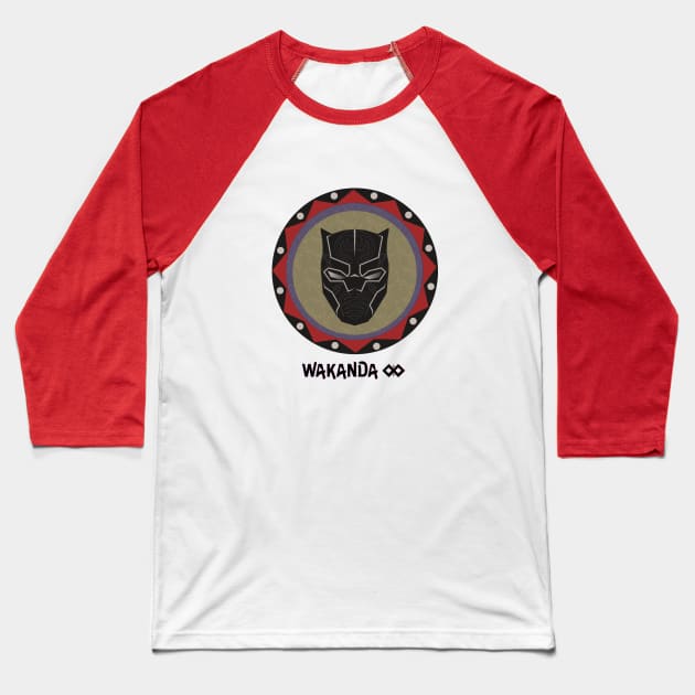 Black Panther Wakanda Baseball T-Shirt by BeeTang